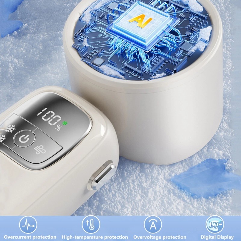Portable Handheld Turbo Fan 5 Speeds Adjustable Rechargeable 4000mAh Cooling