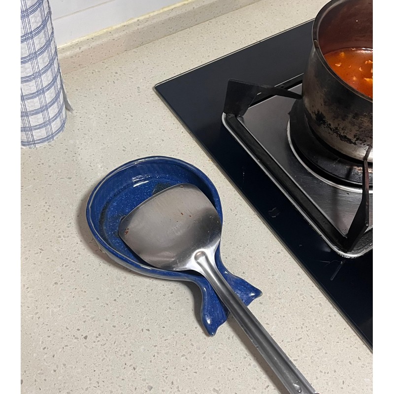 ANLYAWX Ceramic Whale Spoon Stand - Adorable Kitchen Decor, Heat-Resistant