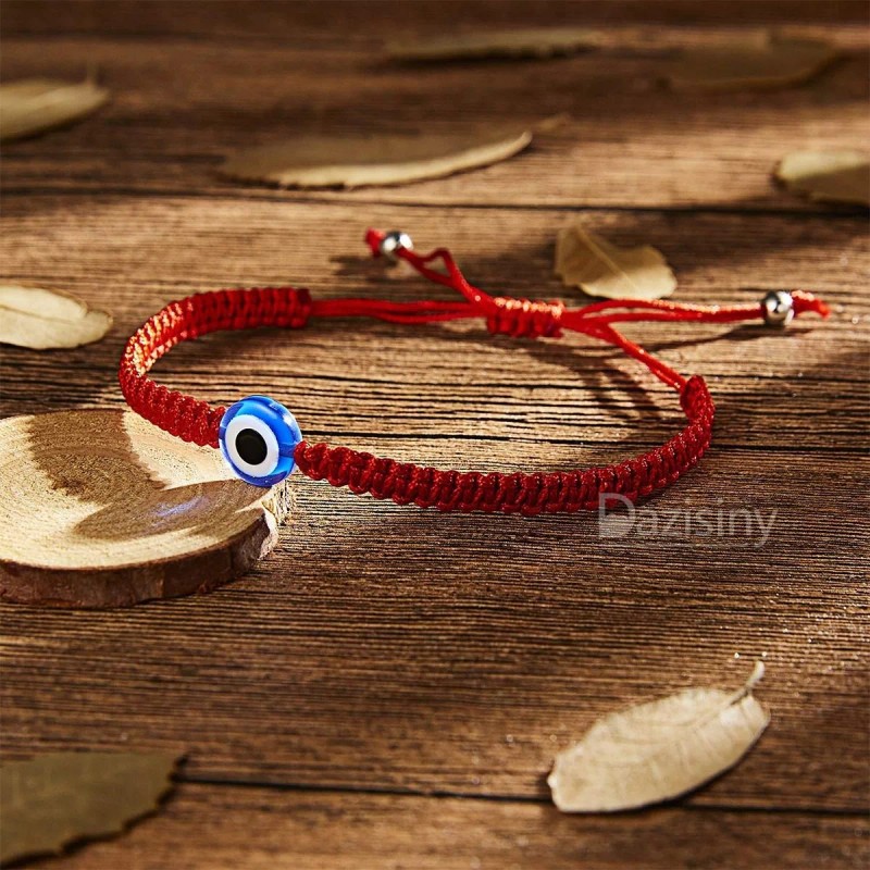 Dazisiny Pulseras Para Parejas Ajustables Mujer Con Ojo Turco 2pzs