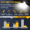 SHENKENUO 2PC 3157 LED Backup Reverse Light Bulbs 6000K for
