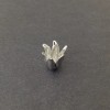 Yummy Treasures Silver Plated 6 Wavy Petal Flower Bead Cap
