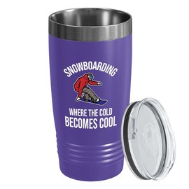Snowboarding Purple Edition Viking Tumbler 20oz - Snowboarding Where the - Ski Snowboard Goggles Snowboarder Skiing Snowboarding Gift Skiers Hiking Mountain Snowboarding
