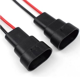 BlyilyB 4-Pack 9005 9006 HB3 HB4 Male Adapter Wiring Harness Sockets Wire Connector