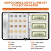 JUNDUN 5200℉ Coin Collection Book ，300 Pockets Fireproof Coin Albums