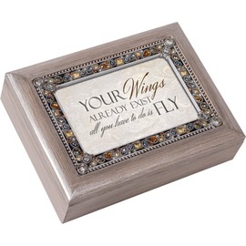 Your Wings Already Exist Brushed Pewter Jewelry Music Box Plays On Eagle's Wings