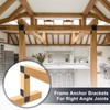 4 Pcs Deck Post Caps Tie Brackets, 4x4 Base Steel