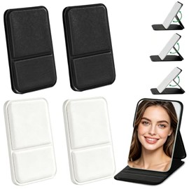 Espejo Portátil Plegable Set 4 Piel Sintética para Viaje y Tocador