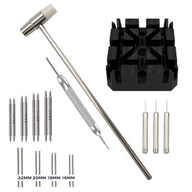 masar 22 Pcs Watch Band Adjustment Removal Adjustment Shorten Link Watch Band Remover Pin Remover Pin Remover Hammer, 22 pieces