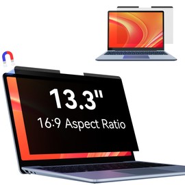 Makinda Magnetic Privacy Filter 13.3 Inches 16:9, Laptop Screen Film Compatible with HP/Dell/Acer/Lenovo/Thinkpad, Removable Anti-Spying/Blue Light Screen Protector Laptop