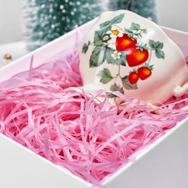 500g Pink Shredded Tissue Paper for Gift Boxes, Dust-Free Pink Shredded Paper for Hampers, Soft to The Touch, Ideal Hamper Filling & Packaging Filler