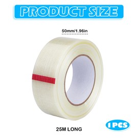 AKSIQIOL 25M Clear Duct Tape ， Waterproof, High-Performance Transparent Tape for Home, Garden, and DIY Projects, Tear-Resistant & Weatherproof