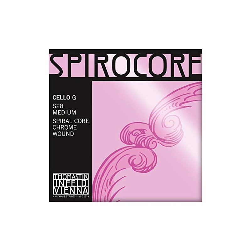 Thomastik Spirocore Cello Strings, Single G String, S28, 4/4 Size,