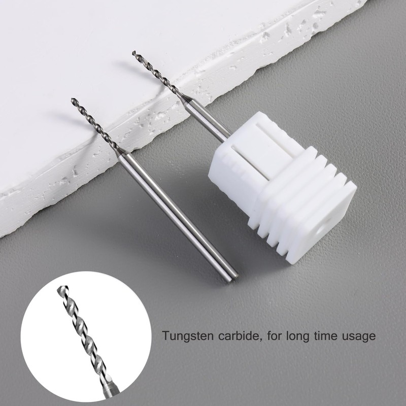 FSpronail Nail Drill Bits Set Tungsten Carbide 2PCS Nail Piercing