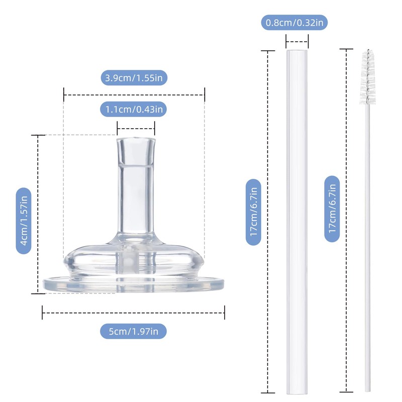 4 Pack Replacement Straw and 2 pack Straw Brush Compatible