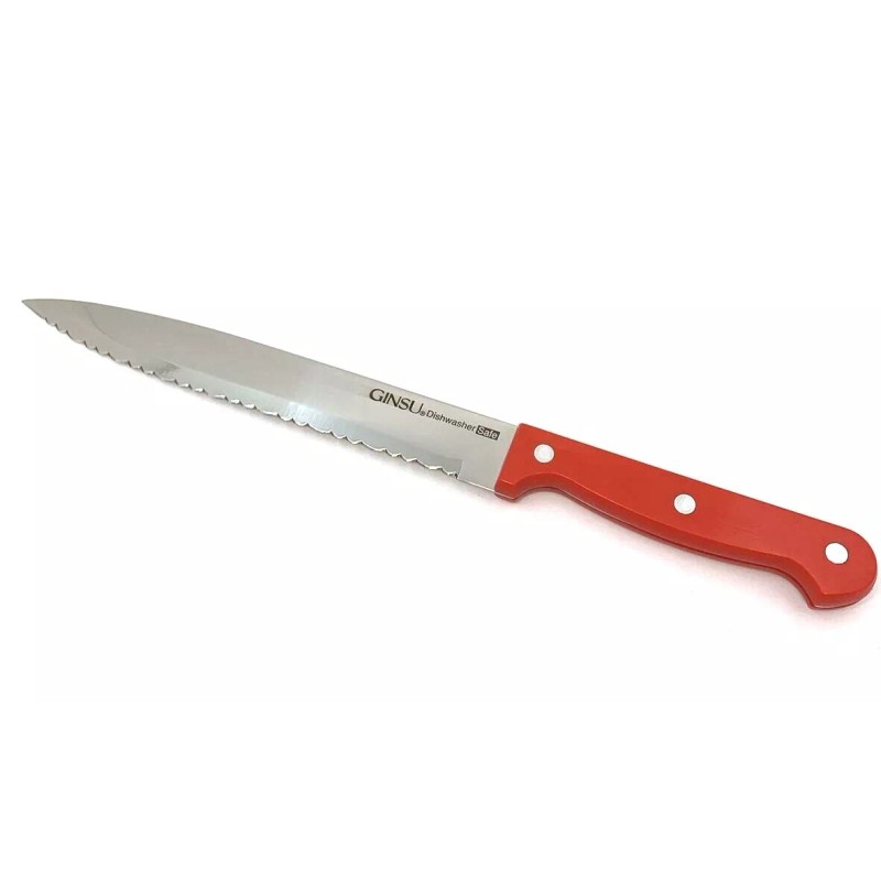 GINSU Kiso 8" Slicer Knife Red Dishwasher Safe Stainless Steel
