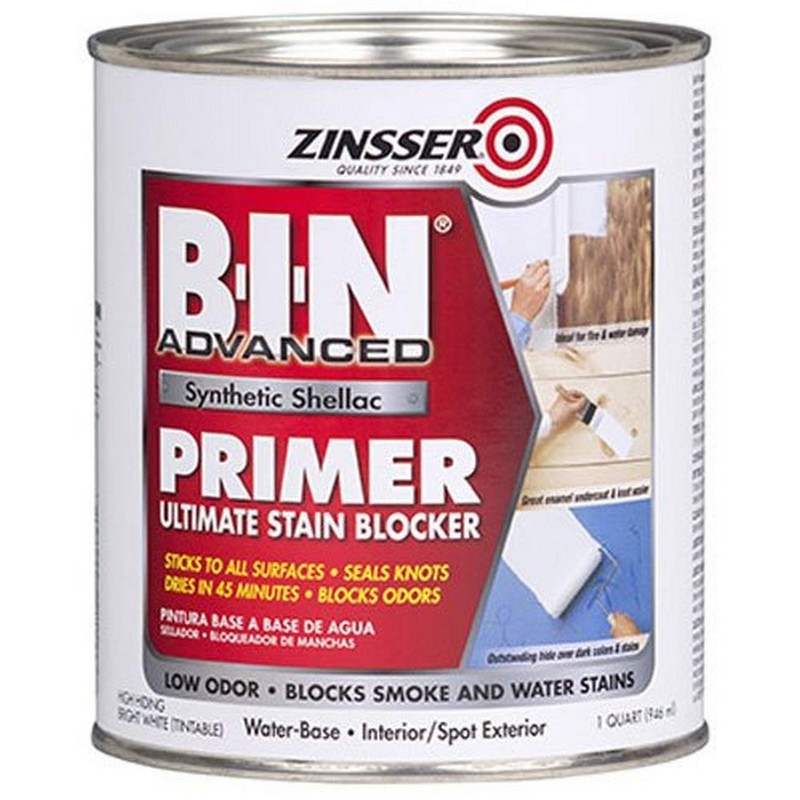 RUST-OLEUM 1 qt Zinsser 271009 White Zinsser, B-I-N Advanced Synthetic