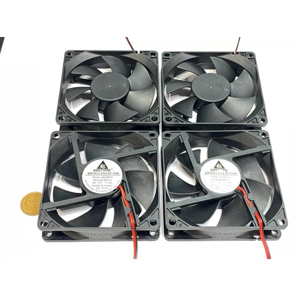 endlessparts 4 x Computer fan 8020 GDStime 8cm 80mm DC