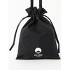 Beams Japan Campus Bag Logo Drawstring Shoulder Bag, Black