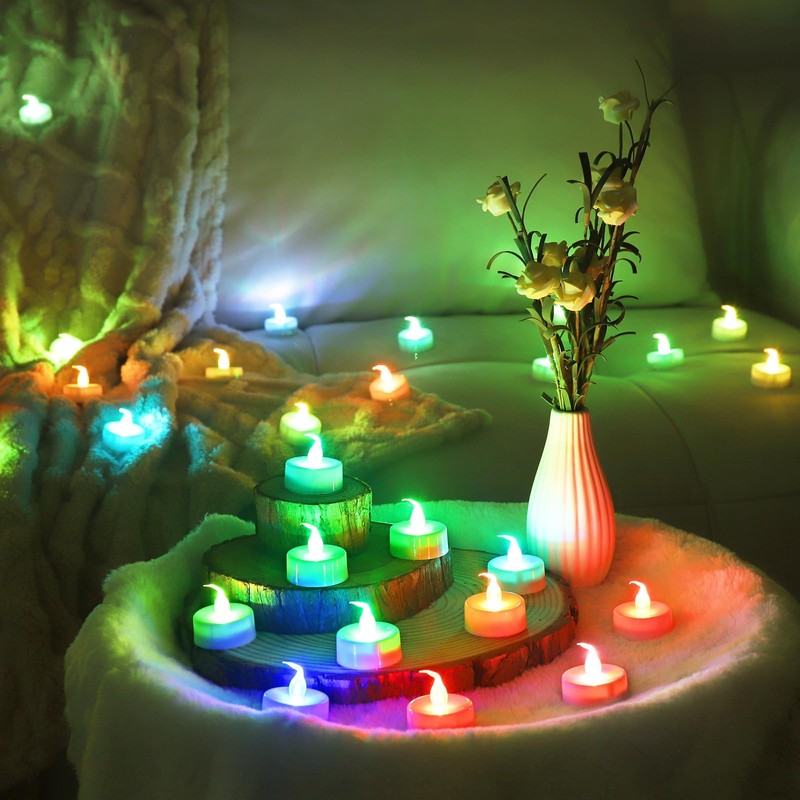 Topstone Color Changing Led Tealight Candles with Remote Control and