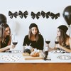 Avezano 96pcs Black Bow Plates and Napkins Black Bow Birthday