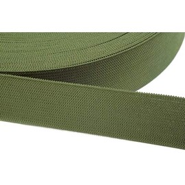 Jajasio Elastic Band for Sewing 30 mm Wide in 20 Colours 17 - Olive Green 12 Metres