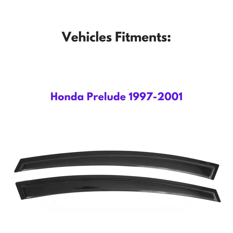 IG Window Visor for Honda Prelude 1997-2001, Rain Guard Tape-On