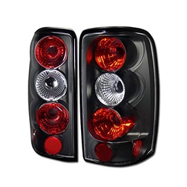 TLAPS 7422441061052 Compatible With 2000-2006 Chevy Tahoe/GMC Yukon/Suburban Black Housing Altezza Tail Lights