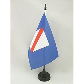 Campania Table Flag 5'' x 8'' - Italy - Italian Region Desk Flag 21 x 14 cm - Black plastic stick and base - AZ FLAG