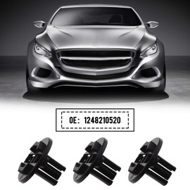 Micro Traders 1248210520 Car Headlight Fastener Clip 38mm x 29mm Black Plastic Auto Headlamp Retainer Clip Holder Pack of 4