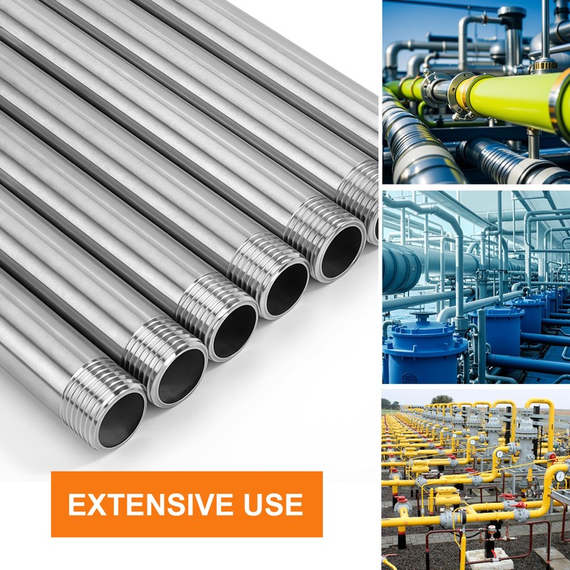 Stainless Steel Pipe Fittings, 2 Pieces 200 mm 1/2 Inch