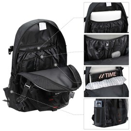 AHR Motorcycle Backpack Waterproof Helmet Storage Bag with Reflective Strip Large Capacity Helmet Holder for Motorcycle Accessories,Travel and Sports Outdoor Activities, HA-01