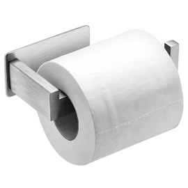 Auxmir Toilet Paper Holder Self Adhesive, Premium SUS304 Stainless Steel Rustproof Toilet Roll Holder No Drilling, Wall Mount Toilet Tissue Holder for Bathroom Kitchen Washroom RV, Brushed Nickel