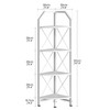 CHOEZON 4-Tier Corner Shelf, Industrial Corner Bookshelf, 47.6" Corner Storage
