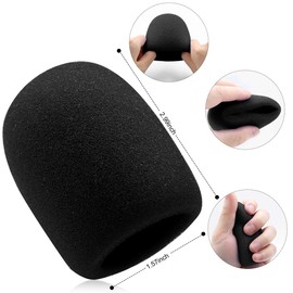 BEIJITA 10 Pack Microphone Foam Cover Colorful Foam Mic Covers Handheld Microphone Windscreen,Washable Blocks Out Plosives Microphone Pop Filter Foam for KTV Stage Device Performance Indoor Outdoor