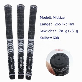KOFULL Midsize Golf Grips, Golf Club Grips Golf Grips (Gris Midsize)