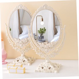 PACKOVE Elegant European Style Makeup Mirror for Women High Definition Desk Mirror with Stable Base for Bedrooms Dressing Tables and Offices Stylish Vanity Decoration