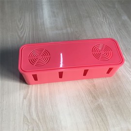 Cable Management Boxes Organizer, Cable Organizer For Hide And Conceal Power Strips And Electrical Cords, Cable Overload Protection Switch For Home Office (Pink)