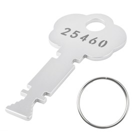 25460 Fire Alarm Panel Key, Fire Department Key, Fire Alarm Box Key for Gamewell,For Fire and Rescue, Silver, with Key Ring