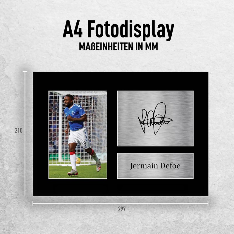HWC Trading A4 Jermain Defoe Rangers Gifts Printed Autograph For