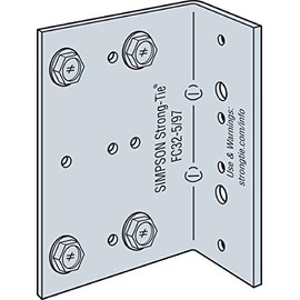 Simpson Strong-Tie FC32-5/97-R25 FC 2 in. x 3-1/2 in. x 5 in. 12-Gauge Bypass Framing Fixed-Clip Connector (Qty-25)