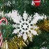 Naler Snowflake Christmas Decoration For Christmas Tree, White Glitter, Pack