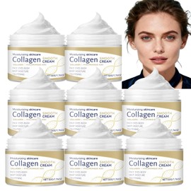 Crema facial antienvejecimiento con Ácido hialurónico y colágeno, crema hidratante facial diurna y nocturna, crema antiarrugas para mujeres, reafirmante, hidratante, líneas finas suaves (8Pcs)
