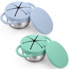 BUSOHA 2 Pack Stainless Steel Toddler Snack Cups - 9