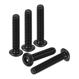 DTGN #10-24x1 Button Head Socket Cap Screws - 20Pack - Good for Road Bicycle, Mountain Bike, Auto, Motorcycle - 304 Stainless Steel Black Oxide - Hex Socket Drive Fasteners