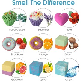 10 Kids’ Bath Bombs Gift Set – Natural Bubble Bath Bombs with Shea Butter for Dry Skin Moisturizing, Fizzy Spa Treat for Girls, Boys, Women & Moms – Birthday & Christmas Gift