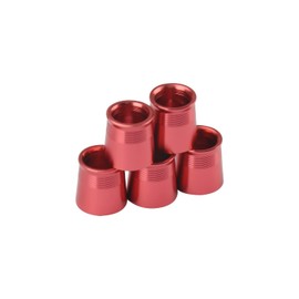 HISTAR 5Pcs Golf Tip Ferrules Rings Aluminum Multi Color for 0.370 Iron Shafts (Red)