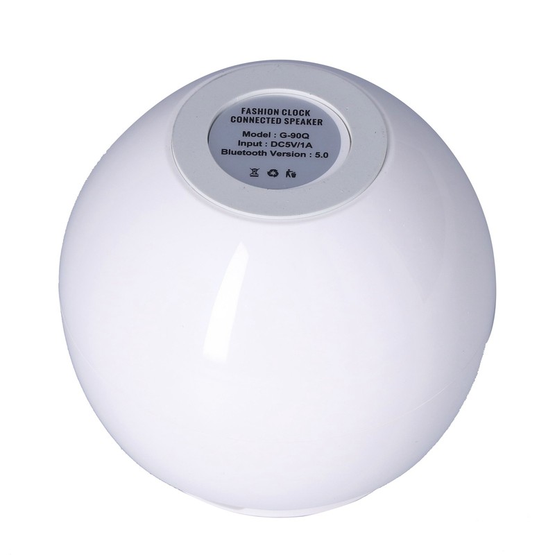 Multifunctional Bluetooth 5.0 Alarm Clock Speaker Rechargeable Ball Shape Portable