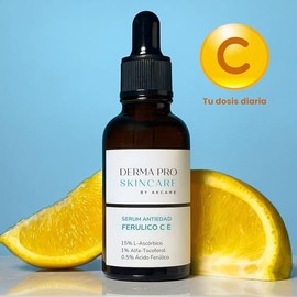 Ferulic Acid Serum | 15% Vitamina C + E + Ácido Ferúlico | Antioxidante y Antiedad | Mejora la Luminosidad de la Piel | 30ml