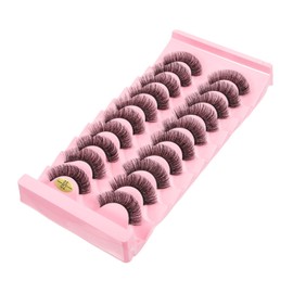 10Pairs Curly False Eyelashes Natural Wispy Lashes for Everyday Wear Comfortable and Lightweight for Special Occasions