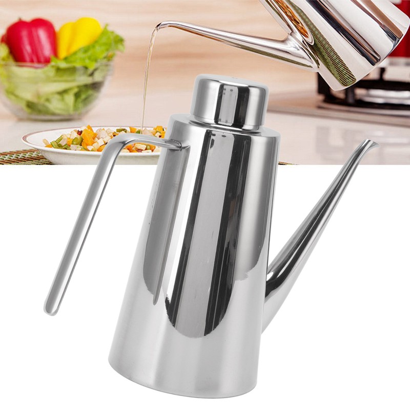 Large 850ML 304 Stainless Steel Olive Oil Vinegar Batcher Bottle